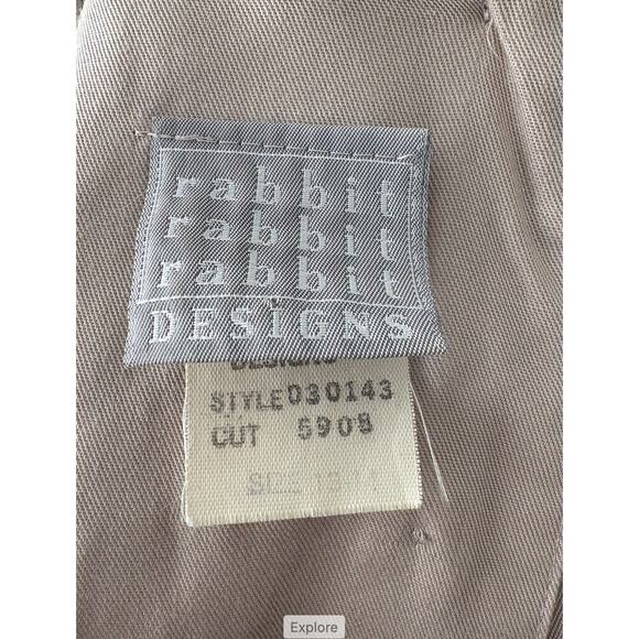 Vintage Rabbit Rabbit Rabbit Designs Taupe Dress – Equestrian Womens Size: 13/14 - Picture 2 of 4